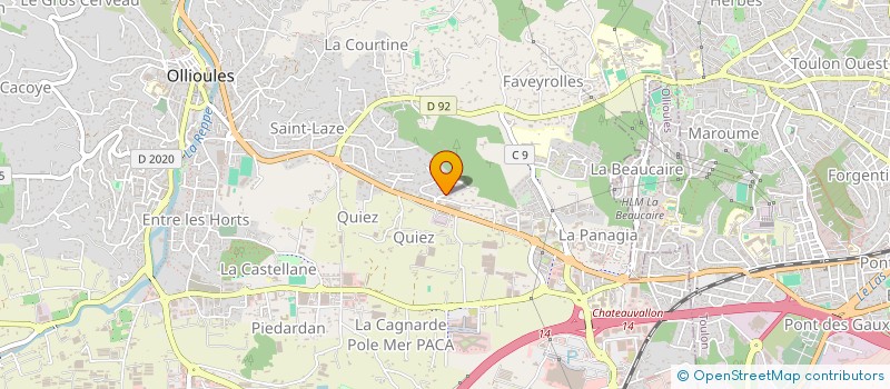 localisation de l'entreprise ARTEFACTION à OLLIOULES