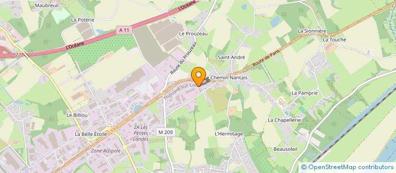 localisation de l'entreprise ARTEGO à THOUARE-SUR-LOIRE