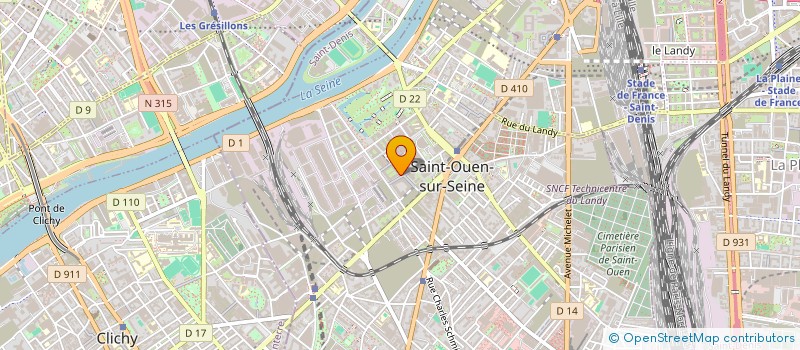 localisation de l'entreprise ARTELIA PROJECTS 2 à SAINT-OUEN-SUR-SEINE