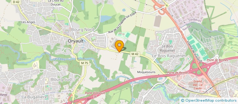localisation de l'entreprise ARTELIS à ORVAULT