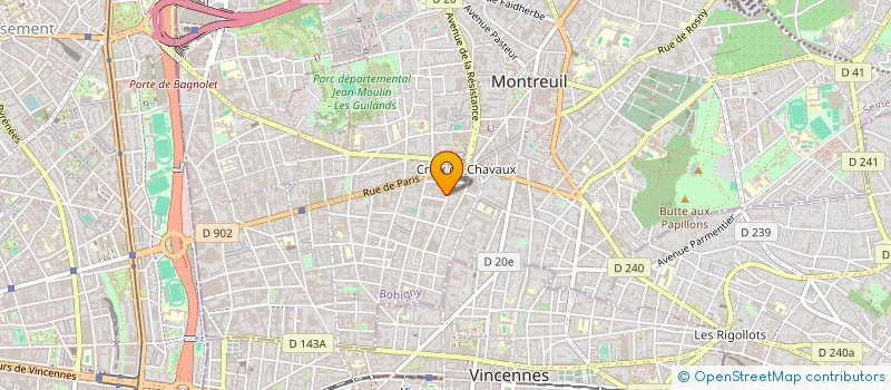 localisation de l'entreprise ARTEMIA à MONTREUIL