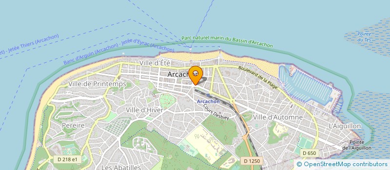 localisation de l'entreprise ARTEMIA IMMOBILIER à ARCACHON