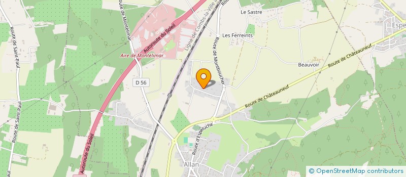 localisation de l'entreprise ARTEMIS à ALLAN