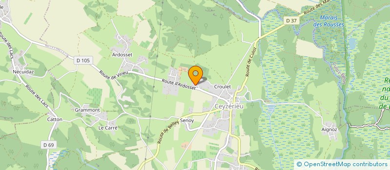 localisation de l'entreprise ARTEMIS à CEYZERIEU