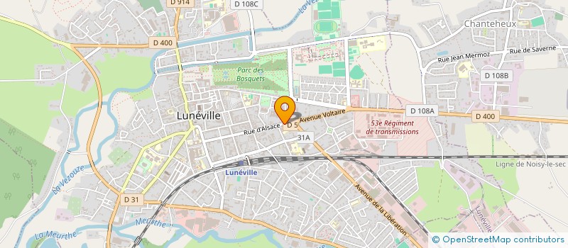 localisation de l'entreprise ARTEMIS CUISINES à LUNEVILLE