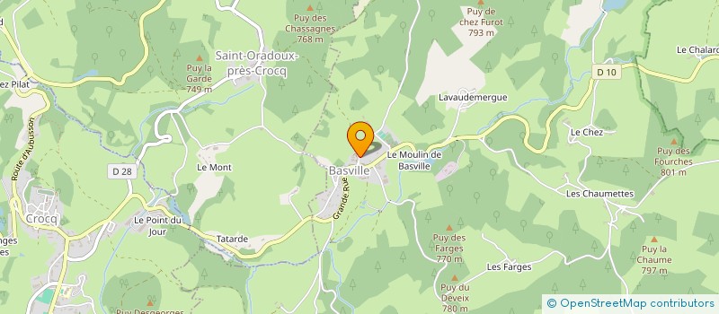 localisation de l'entreprise ARTEMIS EN CREUSE - ASSOCIATION POUR LA PROMOTION ET LE DEVELOPPEMENT DES RELATIONS AVEC L'ENVIRONNEMENT à AUBUSSON