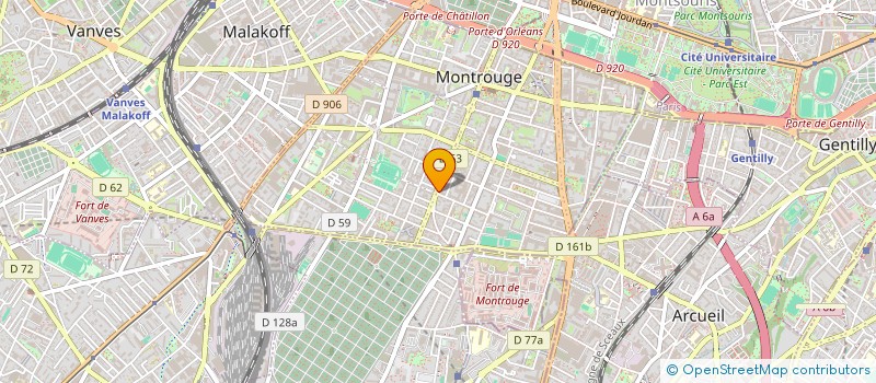 localisation de l'entreprise ARTENA à MONTROUGE