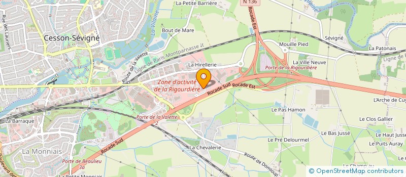 localisation de l'entreprise ARTENA HOLDING  CESSON-SEVIGNE