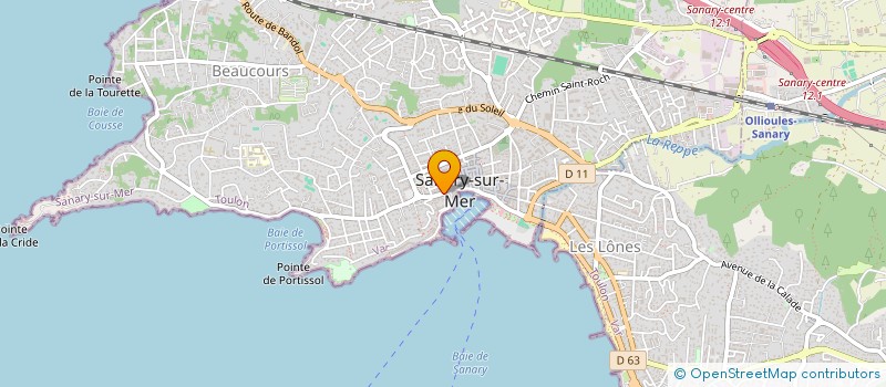 localisation de l'entreprise ARTENCIEL SUD (7 ARTS) à SANARY SUR MER