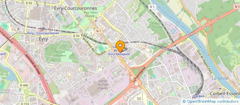 localisation de l'entreprise ARTENIS PROPRETE URBAINE  EVRY-COURCOURONNES