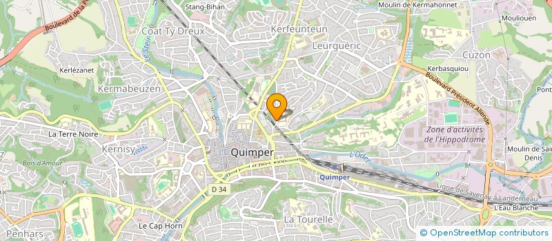 localisation de l'entreprise ARTERE L'ART AU COEUR DE LA SANTE à QUIMPER