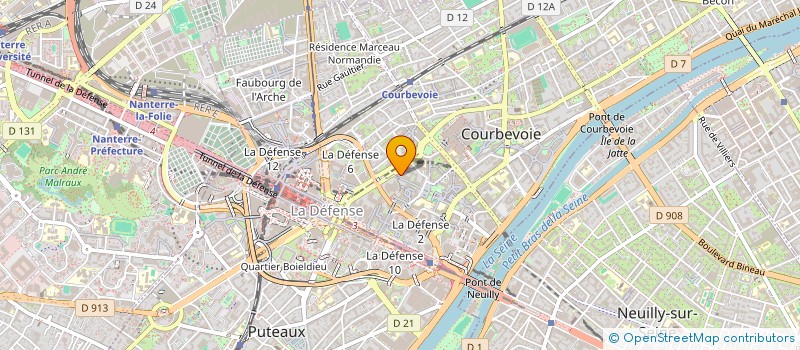localisation de l'entreprise ARTERIA à COURBEVOIE