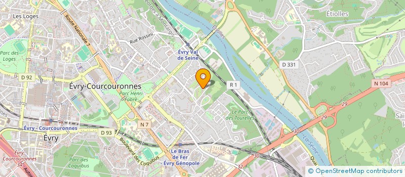 localisation de l'entreprise ARTES à EVRY-COURCOURONNES