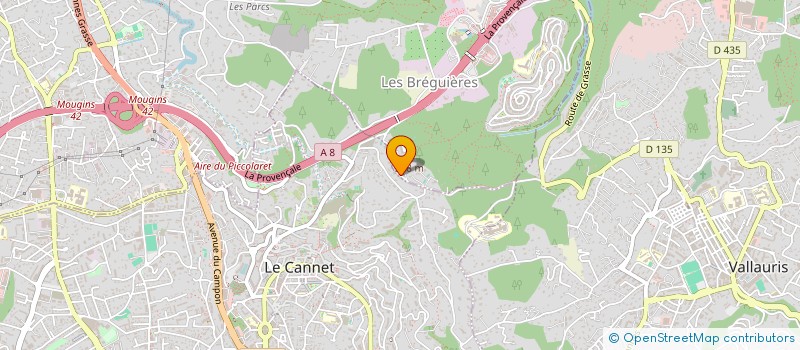 localisation de l'entreprise ARTESIME à LE CANNET