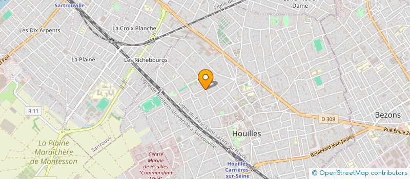 localisation de l'entreprise ARTEX  HOUILLES