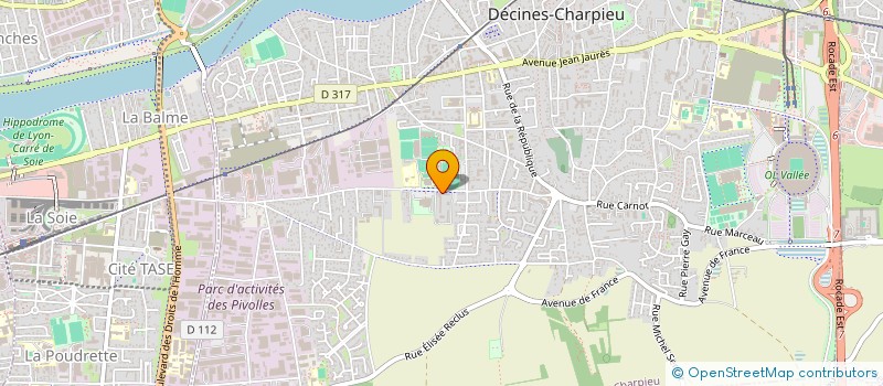 localisation de l'entreprise ARTGO à DECINES CHARPIEU