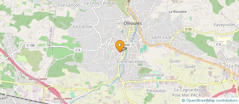 localisation de l'entreprise ARTHAN  OLLIOULES