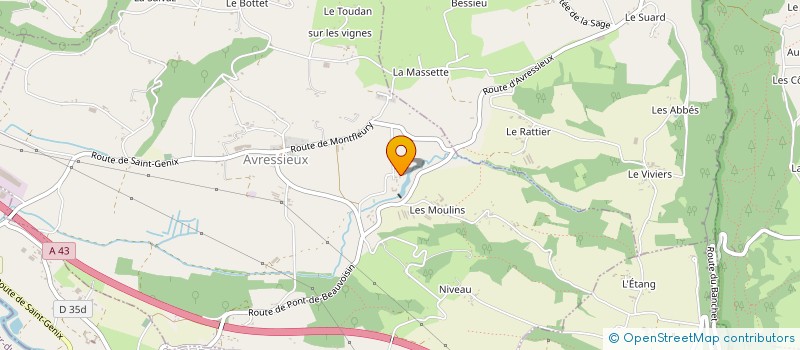 localisation de l'entreprise ARTHAUD-BERTHET  AVRESSIEUX