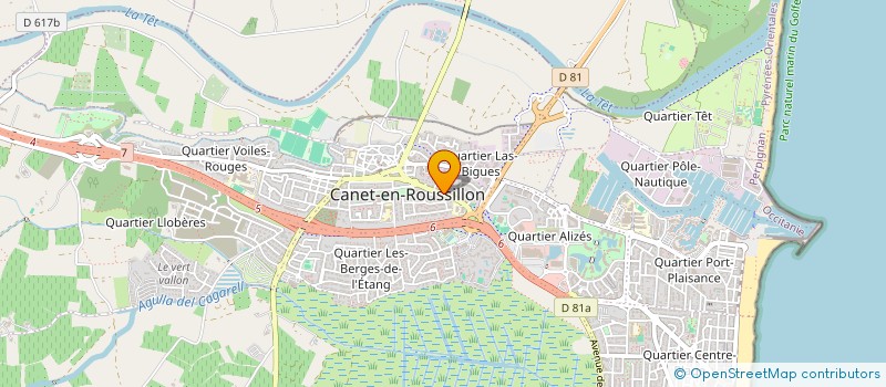 localisation de l'entreprise ARTHE à CANET-EN-ROUSSILLON