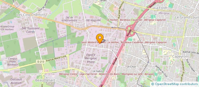 localisation de l'entreprise ARTHEA à MERIGNAC
