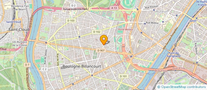 localisation de l'entreprise ARTHEL à BOULOGNE-BILLANCOURT