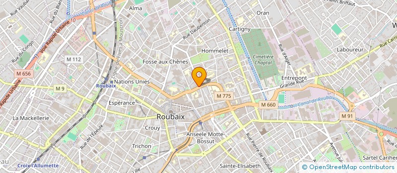 localisation de l'entreprise ARTHLETES  ROUBAIX