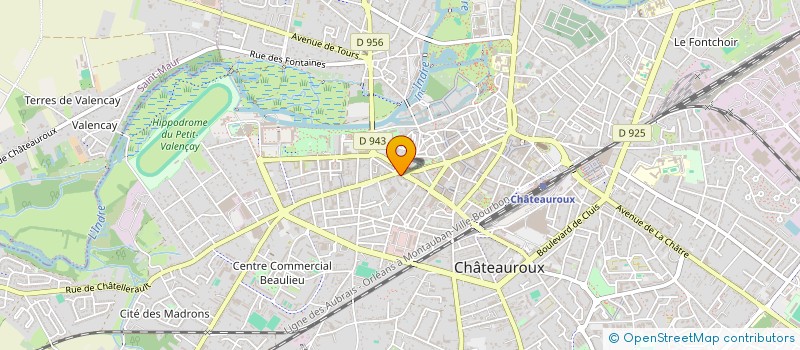 localisation de l'entreprise ARTHON TENNIS DE TABLE  CHATEAUROUX