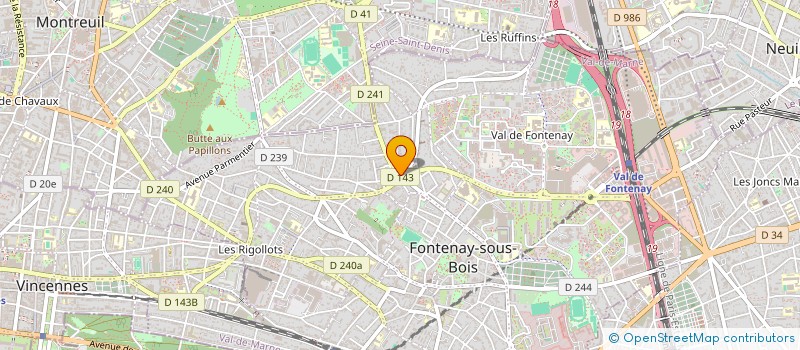 localisation de l'entreprise ARTHUR à FONTENAY-SOUS-BOIS