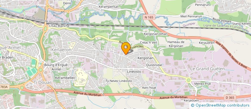 localisation de l'entreprise ARTHUR BERNARD MACONNERIE à QUIMPER