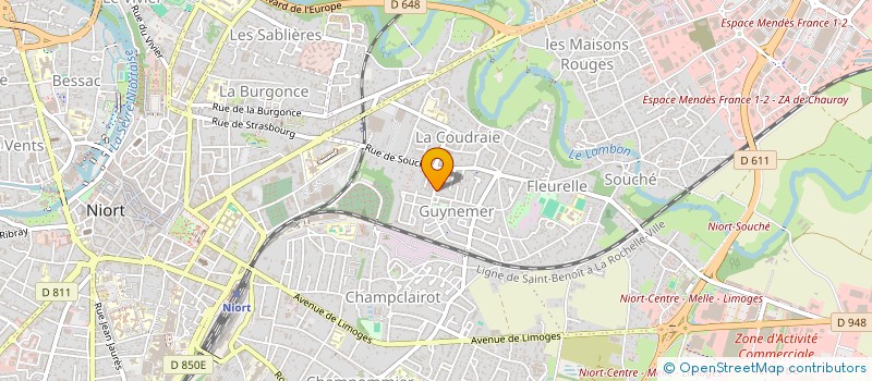 localisation de l'entreprise ARTHUR DEGORCE  NIORT