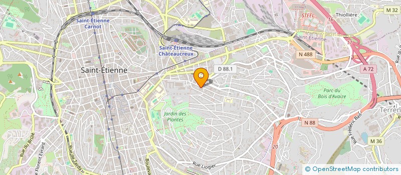 localisation de l'entreprise ARTHUR FORISSIER SPORT PLUS  SAINT-ETIENNE