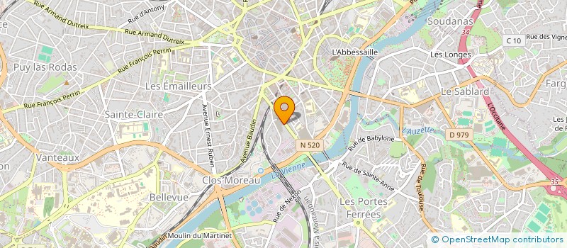 localisation de l'entreprise ARTHUR LEFEVRE MASSEUR-KINESITHERAPEUTE à LIMOGES