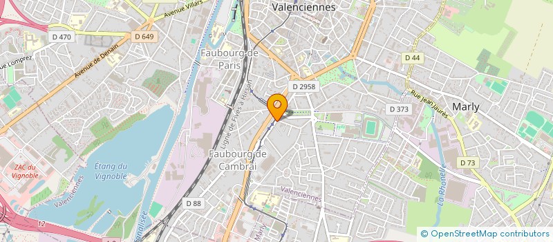 localisation de l'entreprise ARTHUR OPTIQUE à VALENCIENNES