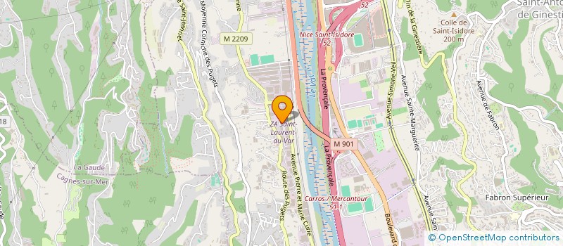 localisation de l'entreprise ARTHYS à SAINT-LAURENT-DU-VAR