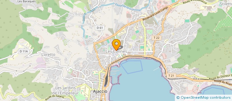 localisation de l'entreprise ARTI à AJACCIO