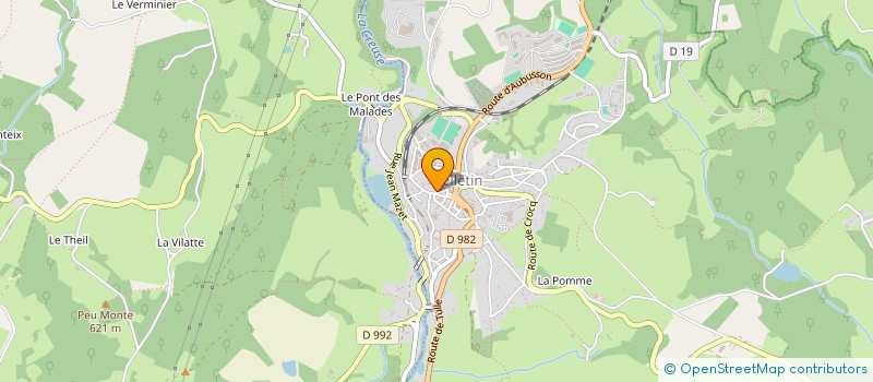 localisation de l'entreprise ARTI CREUSE à FELLETIN