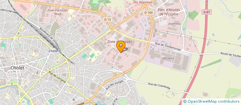 localisation de l'entreprise ARTI-FINITIONS à CHOLET