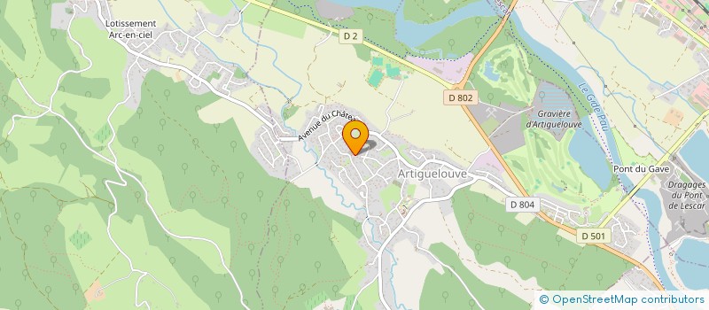 localisation de l'entreprise ARTI-IMMO  ARTIGUELOUVE