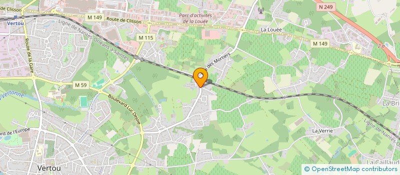 localisation de l'entreprise ARTI PRO 44 à VERTOU