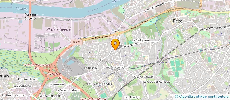 localisation de l'entreprise ARTI TOITURE  BOUGUENAIS