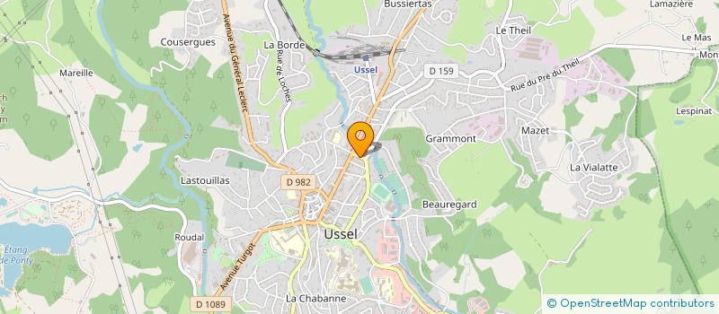 localisation de l'entreprise ARTI TRAVAUX  USSEL