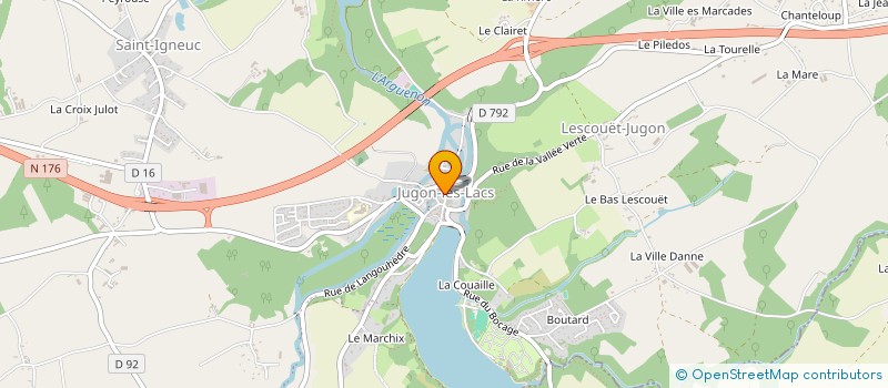 localisation de l'entreprise ARTI Z'ARTISTES  JUGON-LES-LACS