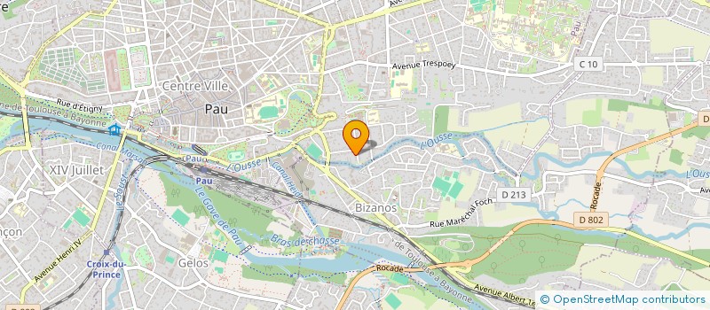 localisation de l'entreprise ARTIBBAT ARTISANS BEARNAIS DU BATIMENT à PAU