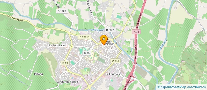 localisation de l'entreprise ARTIFISC à PEZENAS
