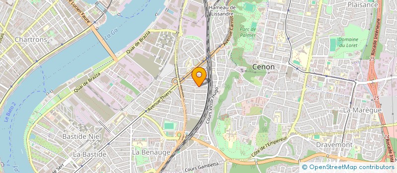 localisation de l'entreprise ARTIGUE VINS SELECTION  CENON