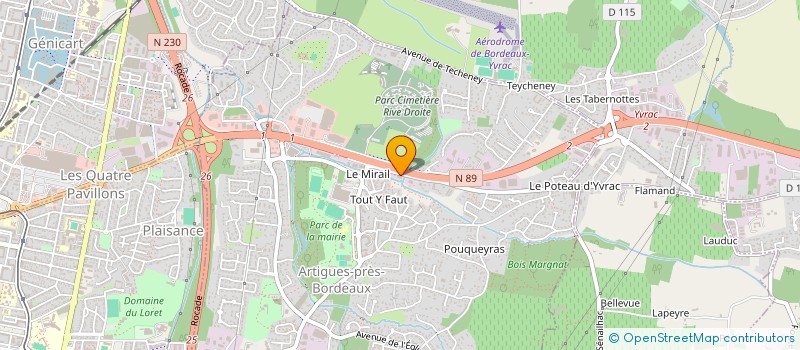 localisation de l'entreprise ARTIGUES EUROP AUTO  ARTIGUES-PRES-BORDEAUX