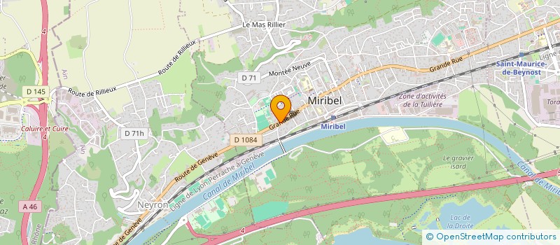 localisation de l'entreprise ARTILIB à MIRIBEL