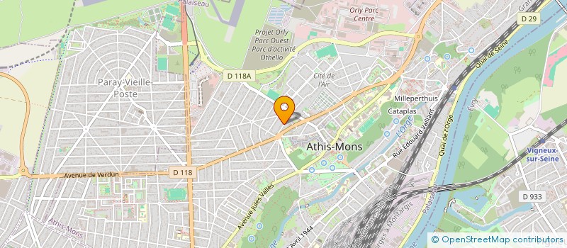 localisation de l'entreprise ARTILOG à ATHIS-MONS