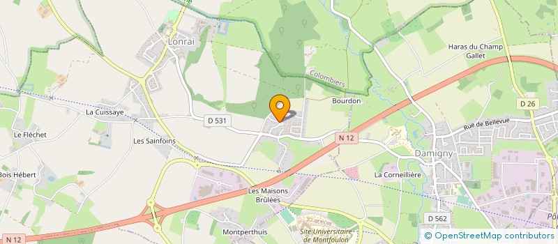 localisation de l'entreprise ARTIMA à LONRAI