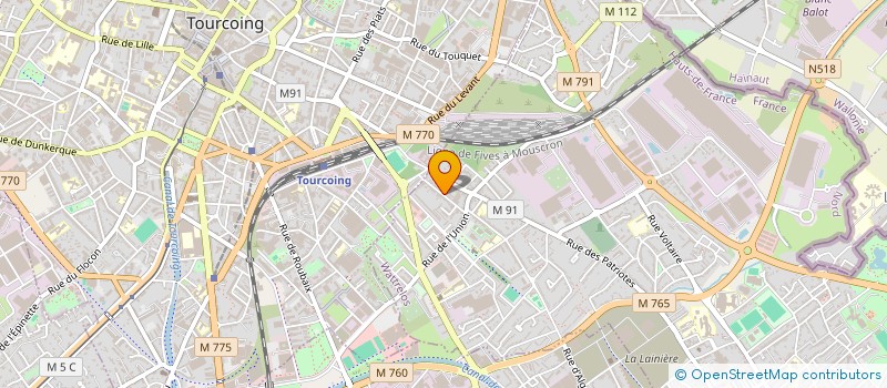 localisation de l'entreprise ARTIN  WATTRELOS